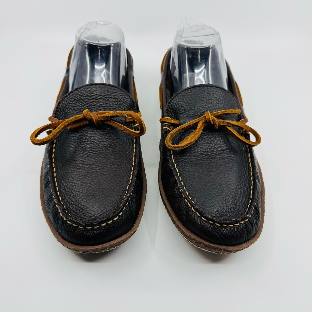 L.L.Bean Men's Handsewn Flannel-Lined Slippers Color Brown SZ 8 - Picture 2 of 9